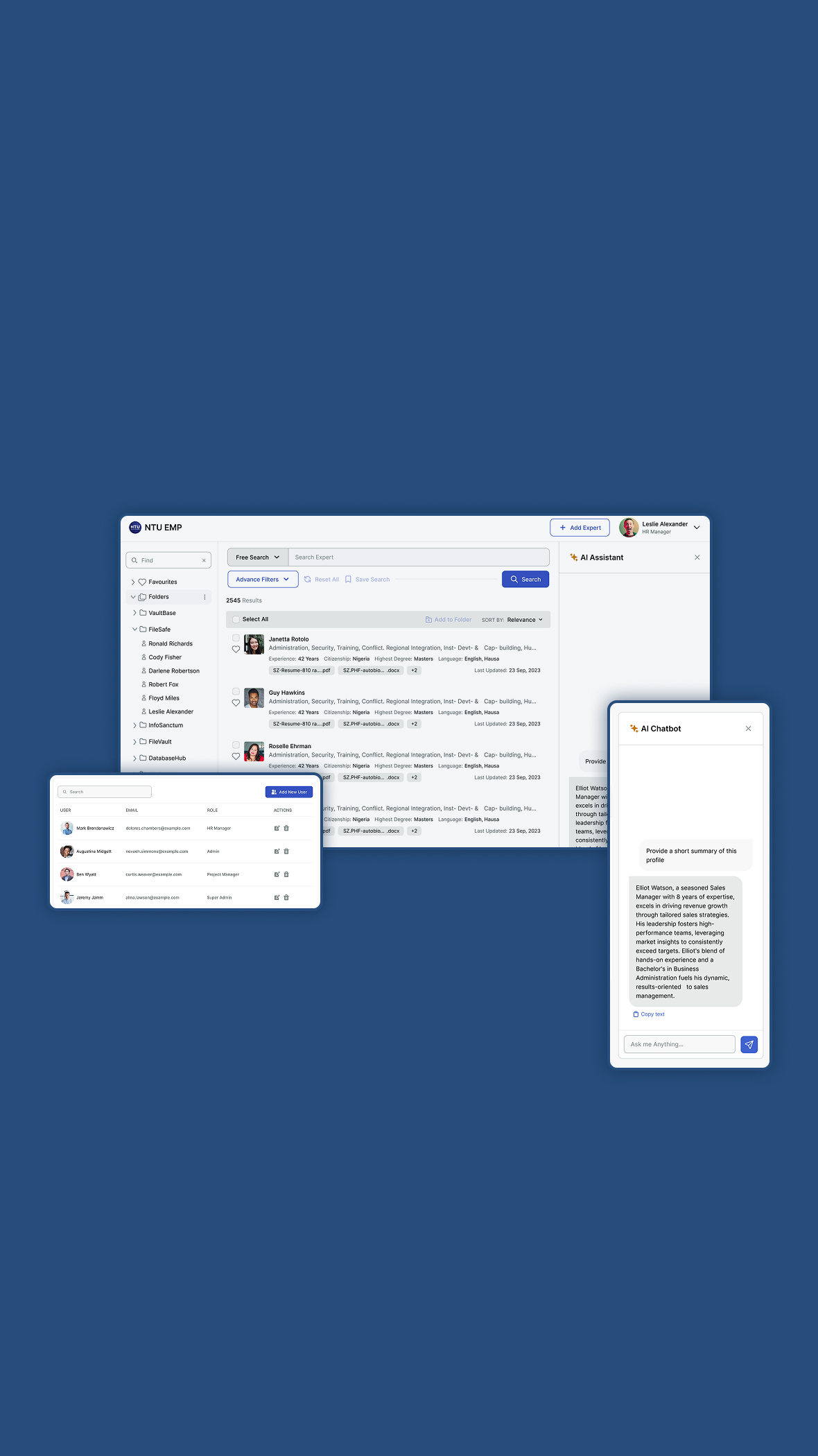 PMP NTU – Programme Management & Expert Coordination Platform Full Dashboard